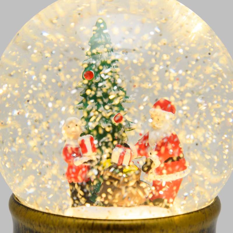 Boule de neige, Arbre et Père Noël